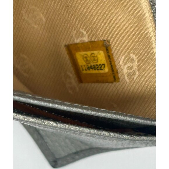 Chanel Metallic Grey Leather Long Wallet with CC Logo COA - Picture 10 of 16